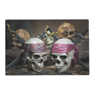 Skulls reversible placemat