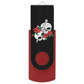 Skulls, Roses and Dagger Flash Drive