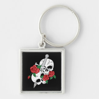Skulls, Roses and Dagger Keychain