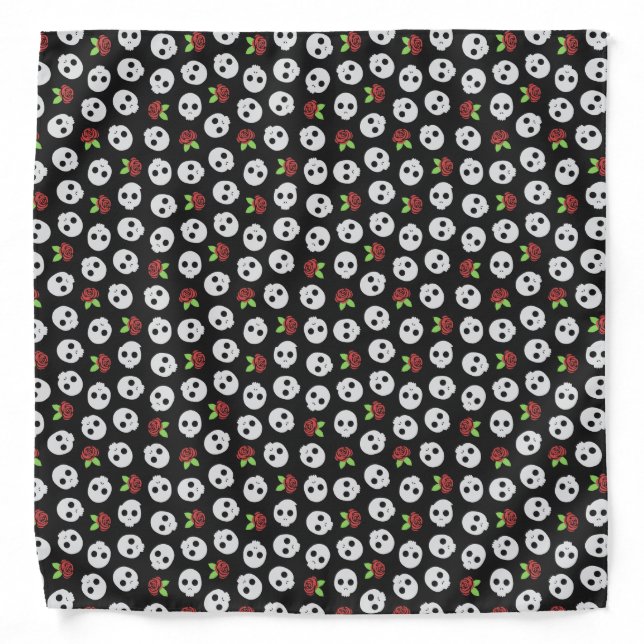 Skulls & Roses Bandana (Front)