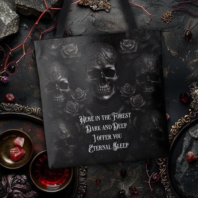 Skulls & Roses Eternal Sleep Tote Bag (Creator Uploaded)
