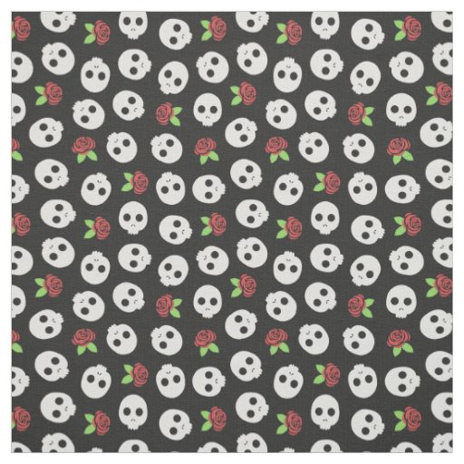 Skulls & Roses Fabric