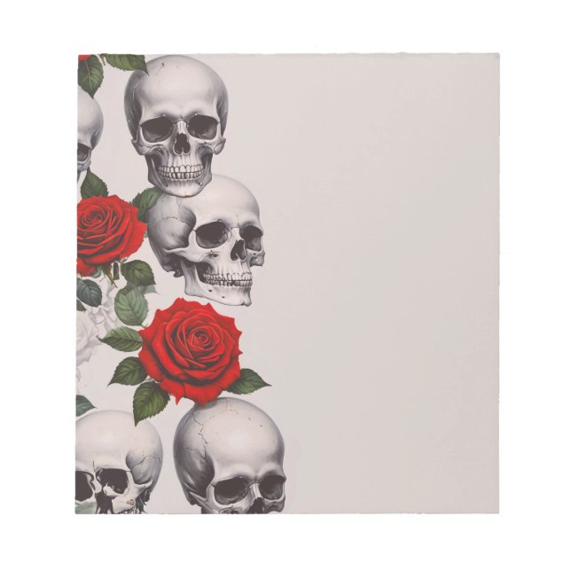 Skulls Roses Notepad (Front)