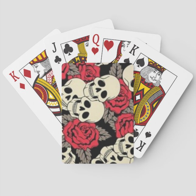 Skulls & Roses Playing Cards, Standard Index faces Poker Cards (Back)