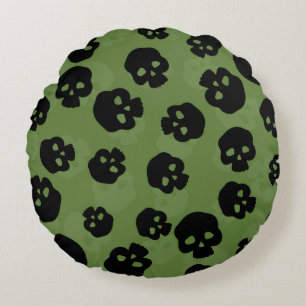Skulls Round Pillow