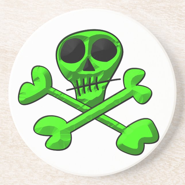 skulls sandstone coaster (Front)