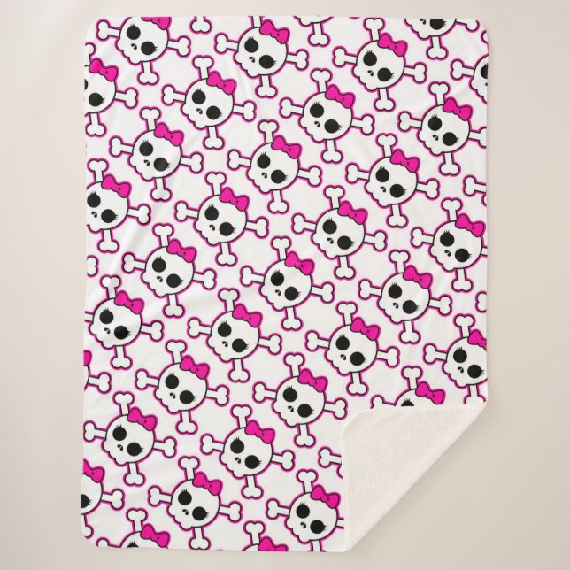 Skulls Sherpa Blanket (Front)