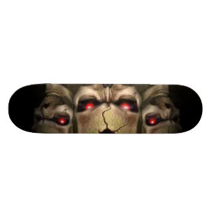 skulls skateboard deck
