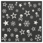 +{ Skulls &amp; Snowflakes }+ Fabric