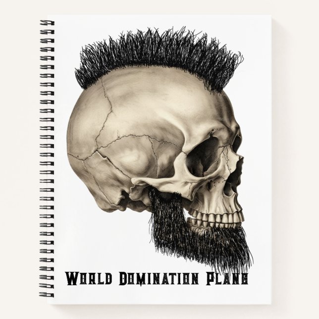 Skulls Spiral Notebook (Front)