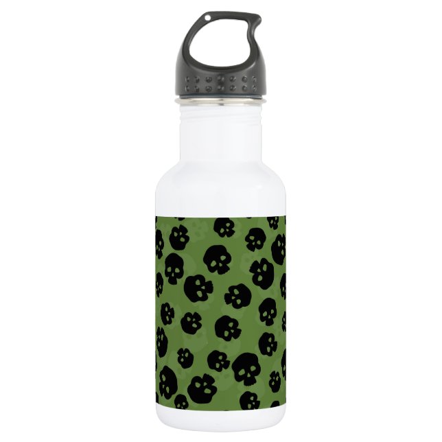 Skulls Stainless Steel Water Bottle (Front)