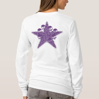 Skulls Stars Purple 2side T-shirt by Method77 at Zazzle