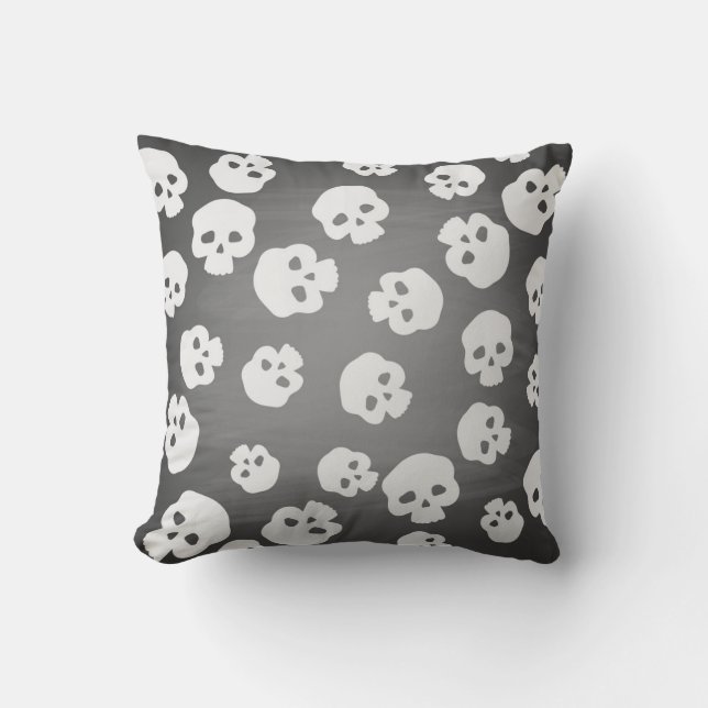 Skulls Throw Pillow (Front)