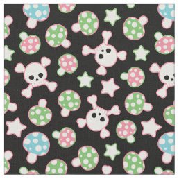 Skulls &amp; Toadstools | Cool Kids Pattern Fabric