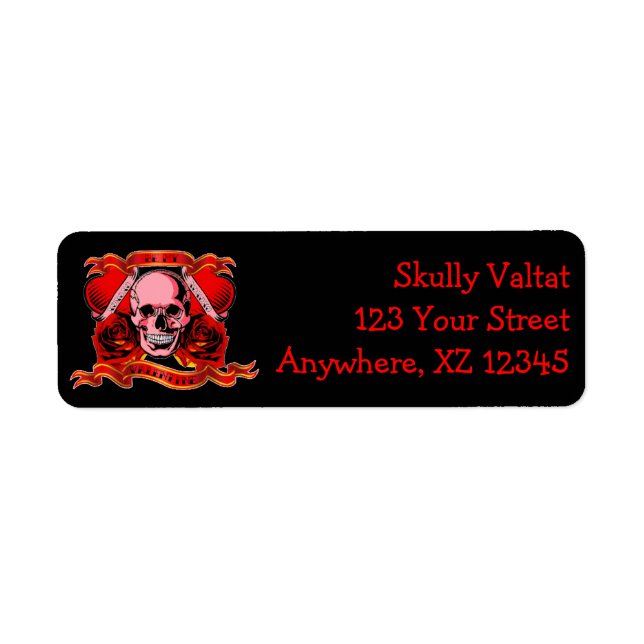 Skulls Valentine Label (Front)