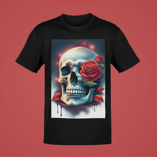 Skulls w/Snakes or Roses Color Art Collection T-Shirt