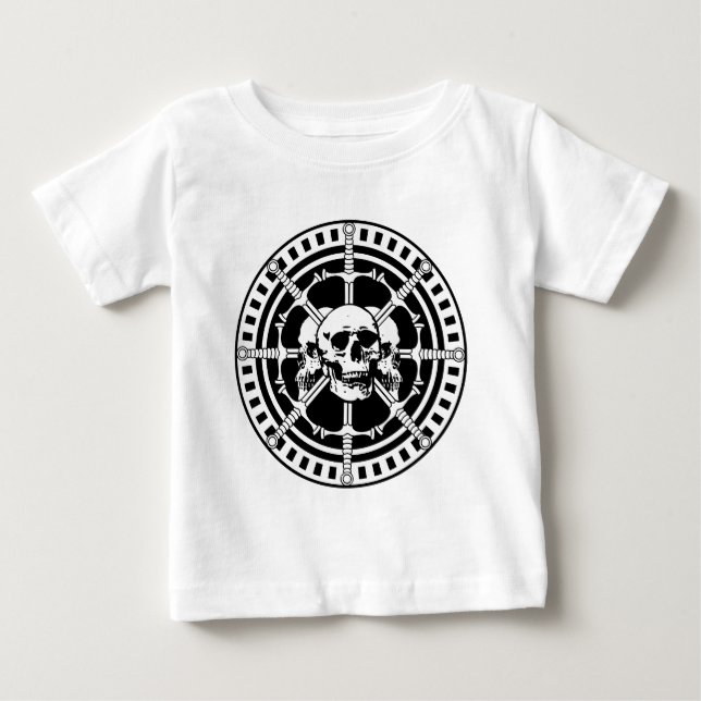 Skulls with Swords Baby T-Shirt (Front)
