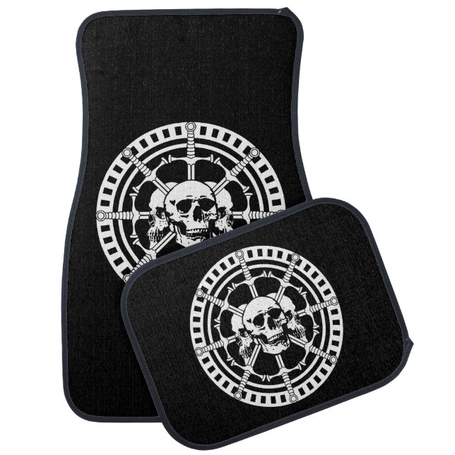 Skulls with Swords Car Mat (Set)