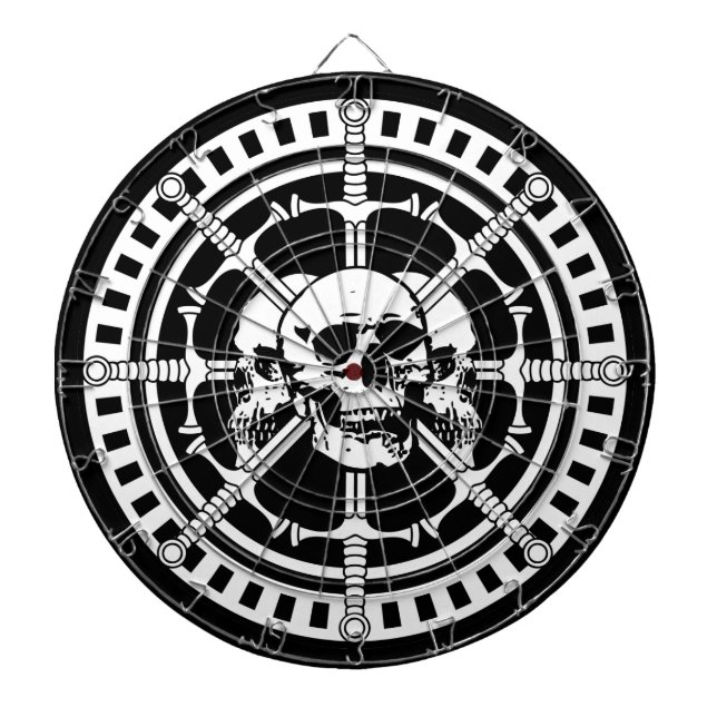 Skulls with Swords Dartboard (Front)