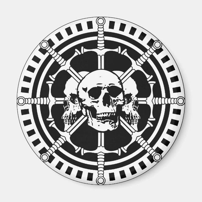 Skulls with Swords Magnet (Front)