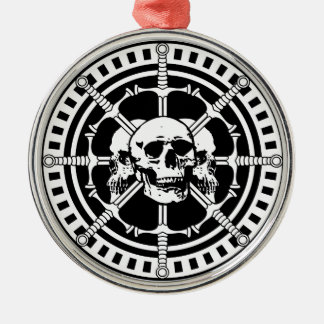 Skulls with Swords Metal Ornament