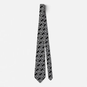 Skulls with Swords Neck Tie