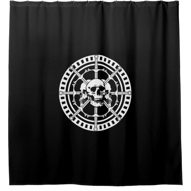 Skulls with Swords Shower Curtain (Front)