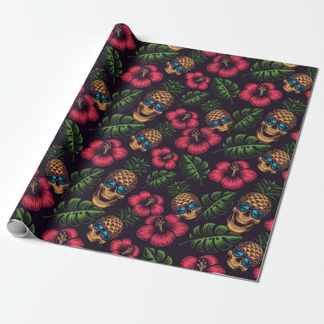 Skulls Wrapping Paper (Unrolled)