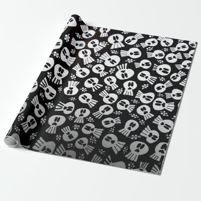 Skulls -wrapping paper (Unrolled)