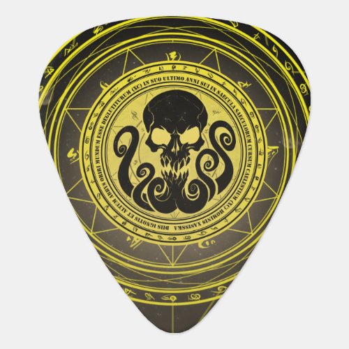 Skullthulhu Fearfull Yellow Guitar Pick