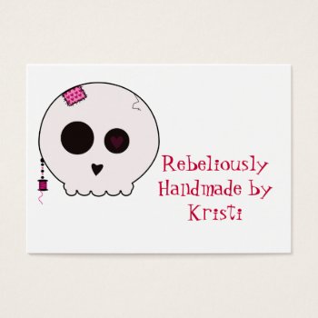 Skully Crafter Hang Tag by NightOwlsMenagerie at Zazzle