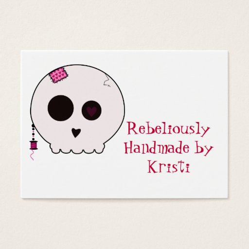 Customizable Skully Crafter Hang Tag Business Cards
