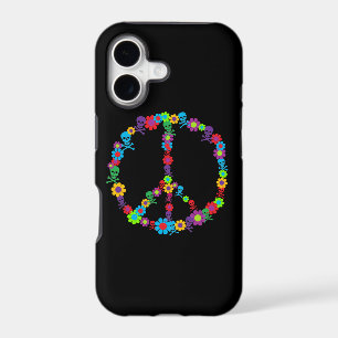 Skully Flower Power Peace Sign iPhone 17 Case