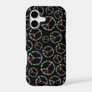 Skully Flower Power Peace Sign iPhone 17 Case