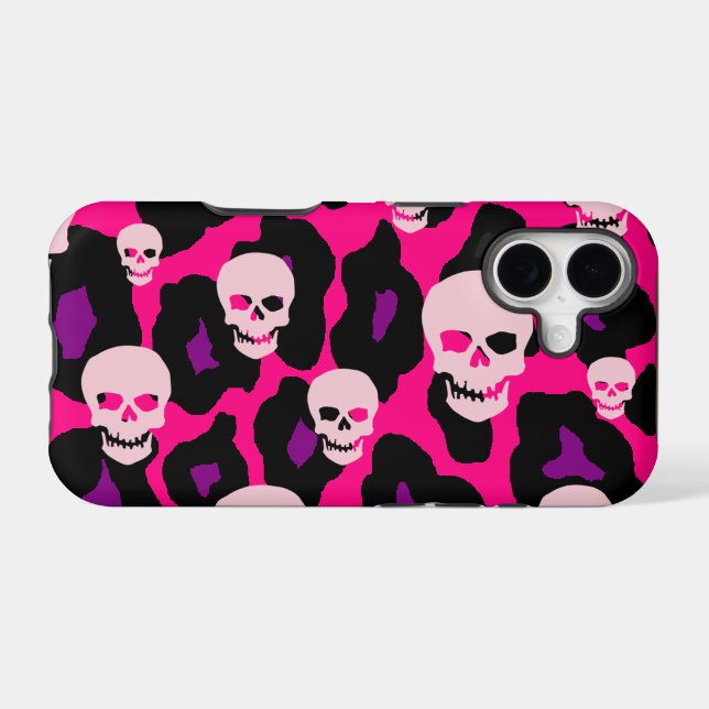 Skully Mod Leopard iPhone Case (Back Horizontal)