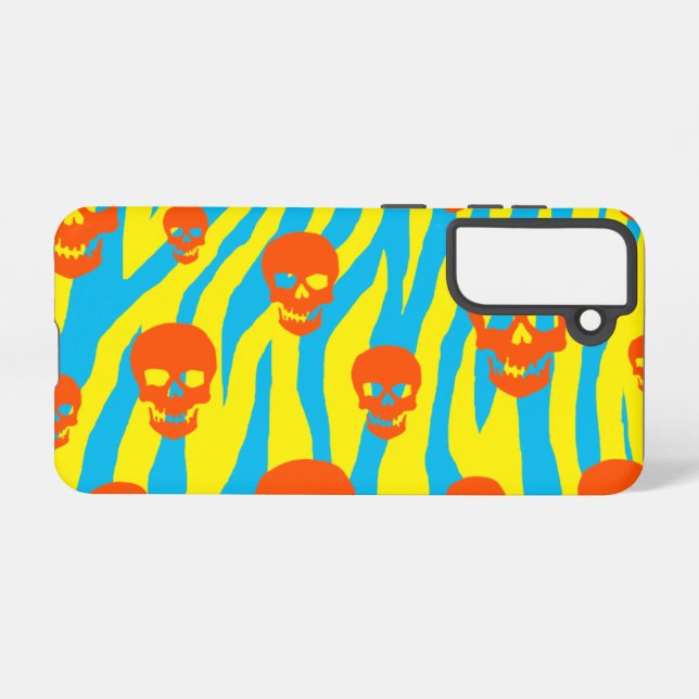 Skully Mod Zebra Samsung Galaxy Case (Back Horizontal)