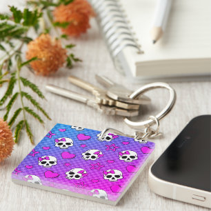Skully Pop Kawaii Keychain