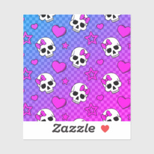 Skully Pop Kawaii Sticker