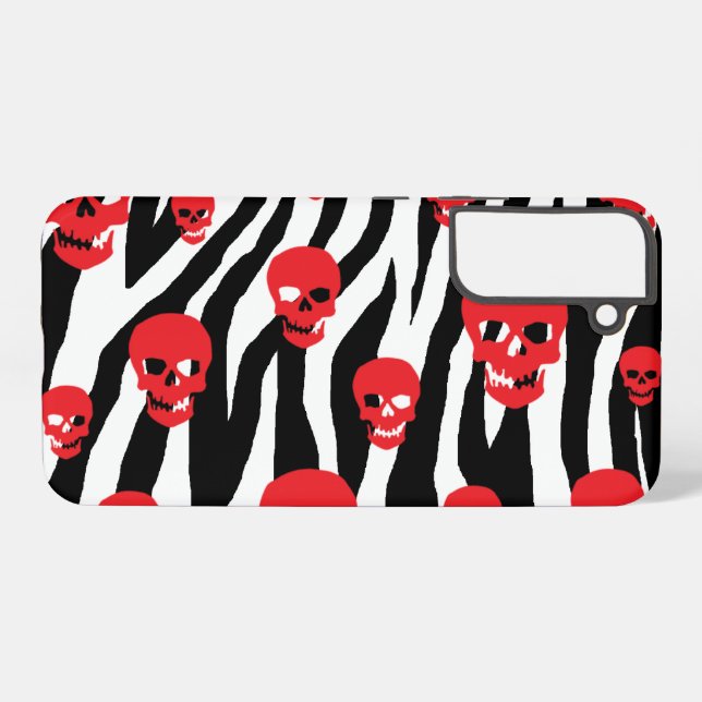 Skully Pop Zebra Samsung Galaxy Case (Back Horizontal)