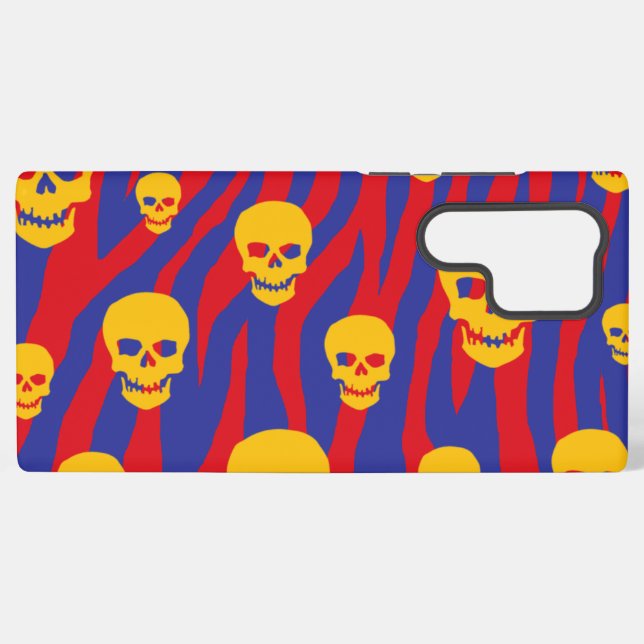 Skully Pop Zebra Samsung Galaxy Case (Back Horizontal)