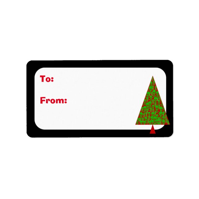 Skully Xmas Tree Label (Front)