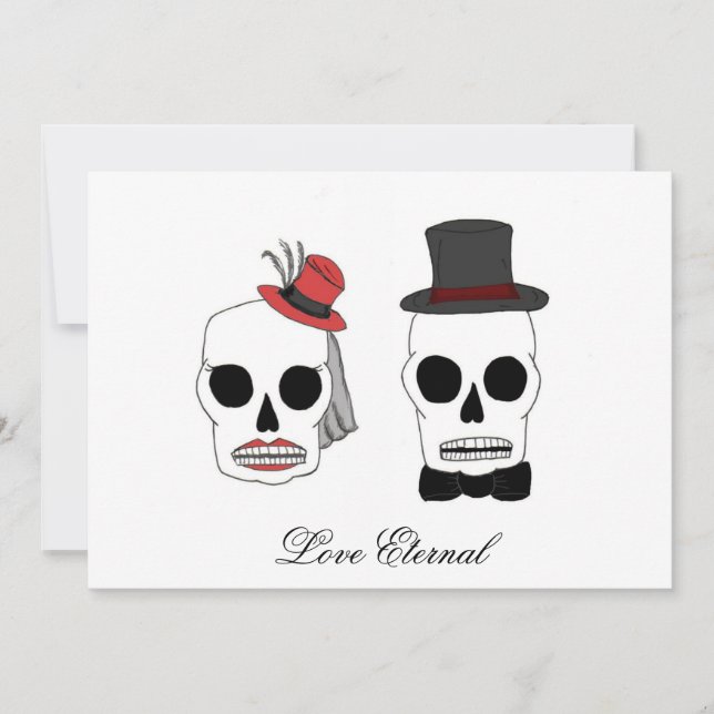 Skully's Wedding Invitations 2, Love Eternal (Front)