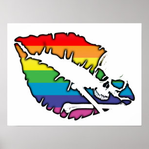 skullz and lips. poster