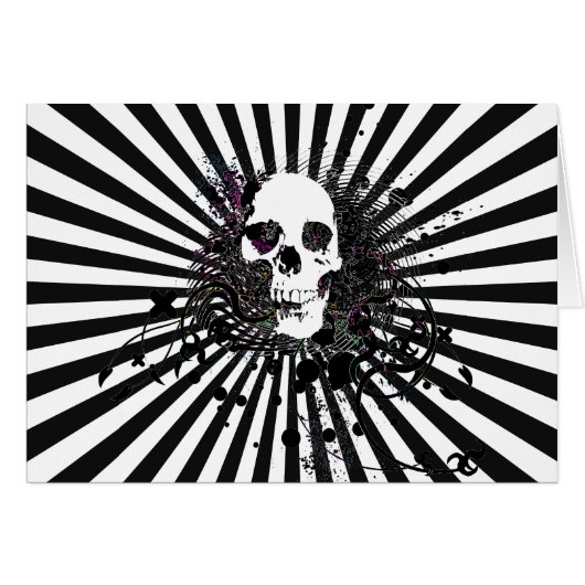 skullz. straight twisted arrows. cards (Front Horizontal)