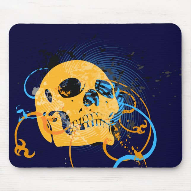 skullz. up twisted arrows. mouse pad (Front)