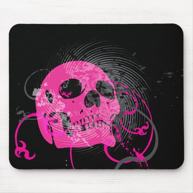 skullz. up twisted arrows. mouse pad (Front)