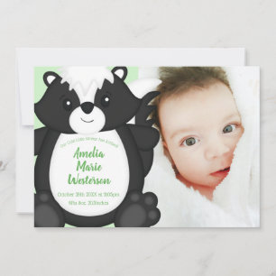 Skunk Baby Shower Woodland Animals Invitation