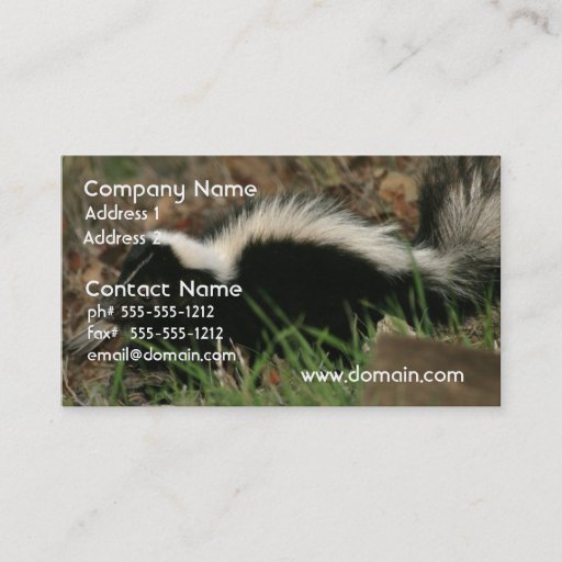 Customizable Skunk Behavior Business Card