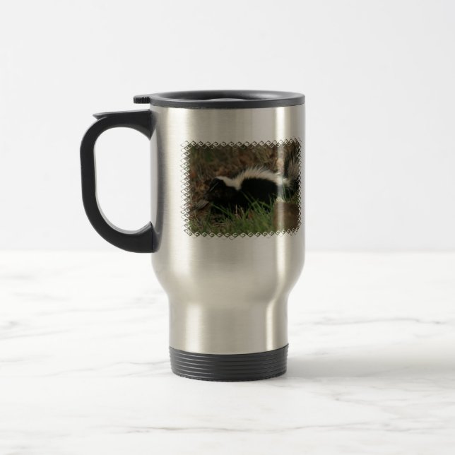 Skunk Behavior Travel Mug (Left)