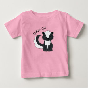 Skunk Birthday Girl Party Kids Baby T-Shirt
